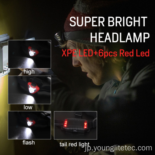 AAA小型XPE LEDヘッドランプ釣り